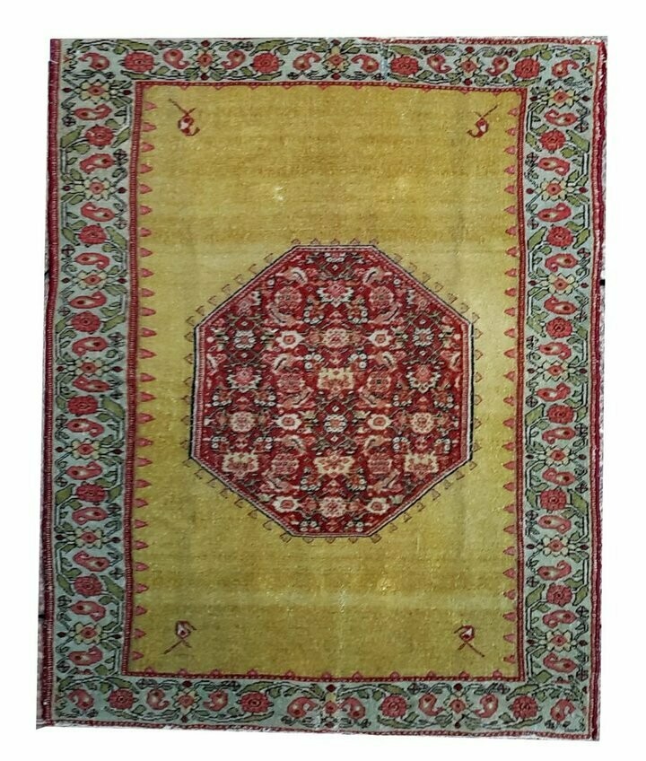 Tapis De Coureur Senneh Rouge - Tribal Khan Moh - 2.5x9 - Laine Nouée Main
