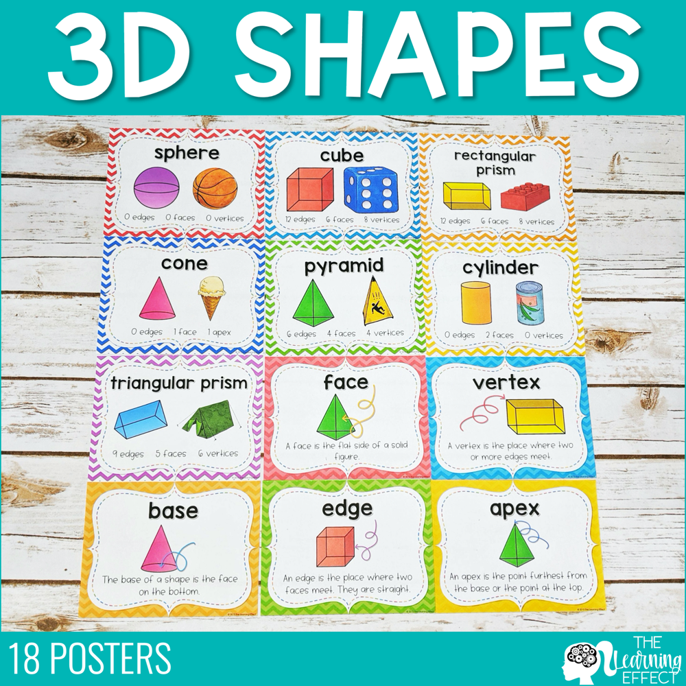 3D Shape Posters The Learning Effect Shop The Learning Effect