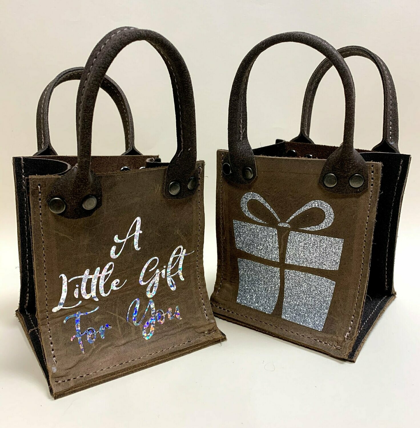 Printed Mini Leather Gift Bags