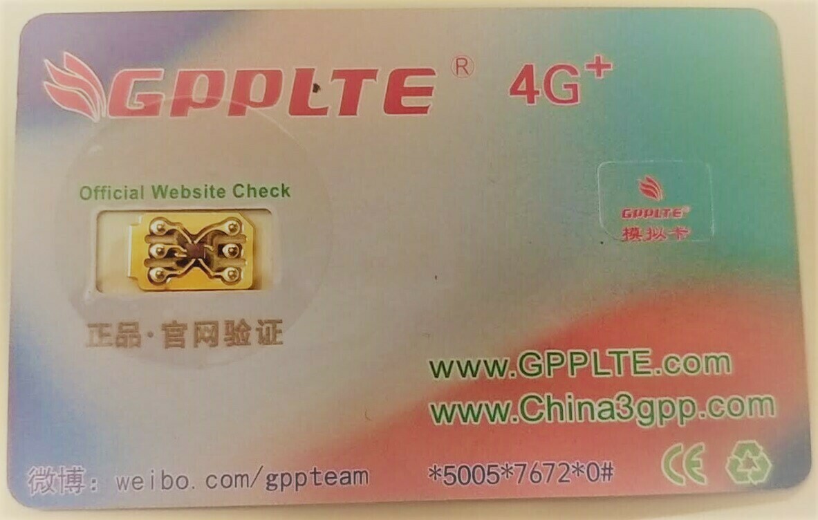 GPP LTE sim Unlock chip turbo Card for iPhoneXS/X/8/8 plus/7/6s/6/5S