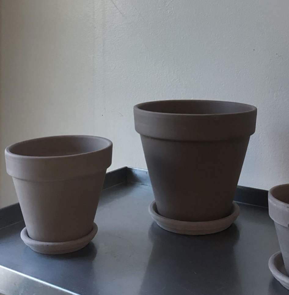 Dark Brown Terracotta Pots and Trays