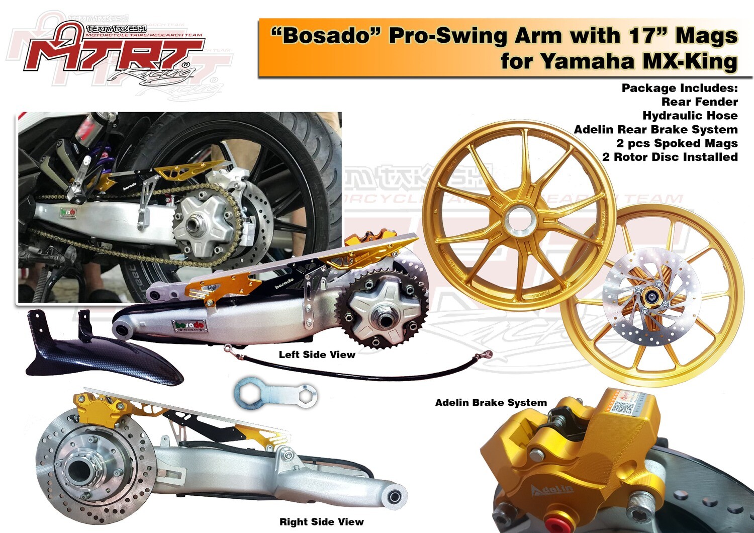 PRO SWING ARM SILVER with gold "BOSADO" MAGS SNIPER MxKING