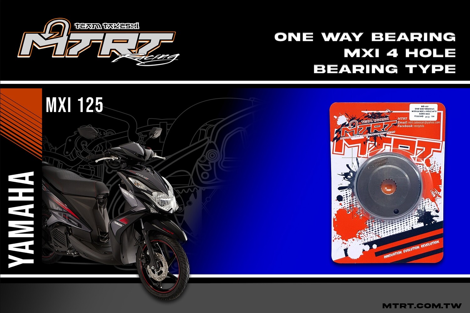 ONE WAY BEARING M3/MIOi125/MXi 4HOLE bearing type MTRT