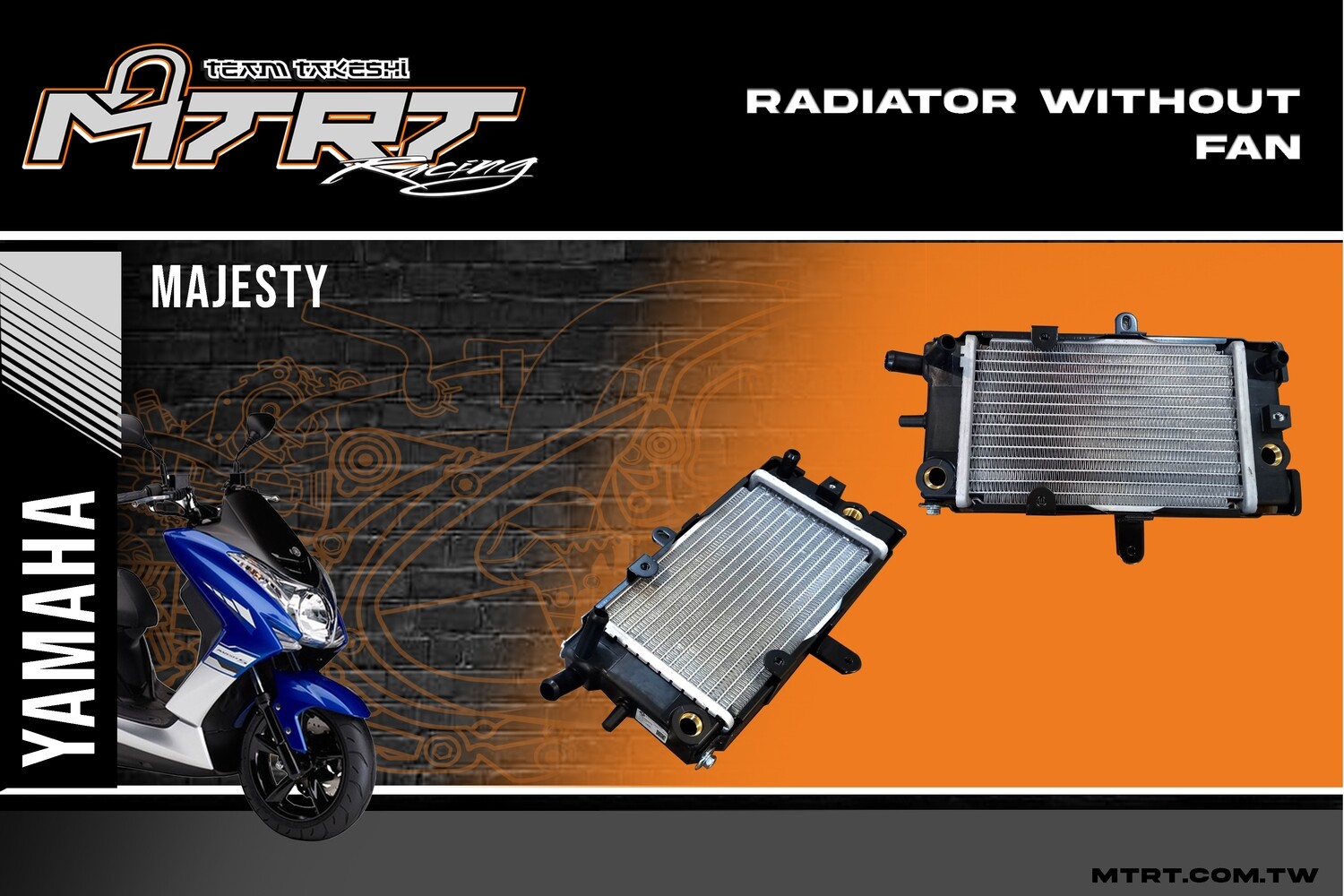 RADIATOR without fan YAMAHA MAJESTY ARRIVED10/27/22