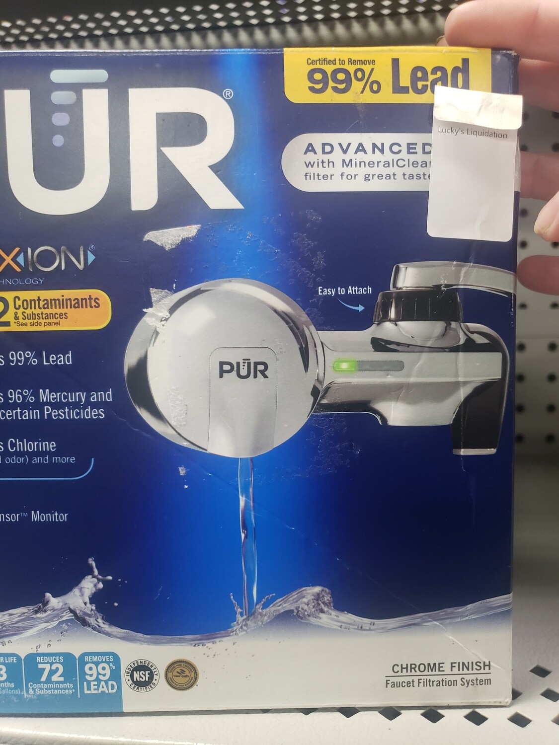 PUR Advanced Faucet Water Filter Max Ion Chrome Finish