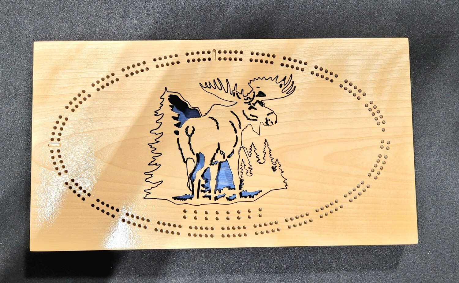 Cribbage Board 2Track 3D Moose Store Wards Boards Maine