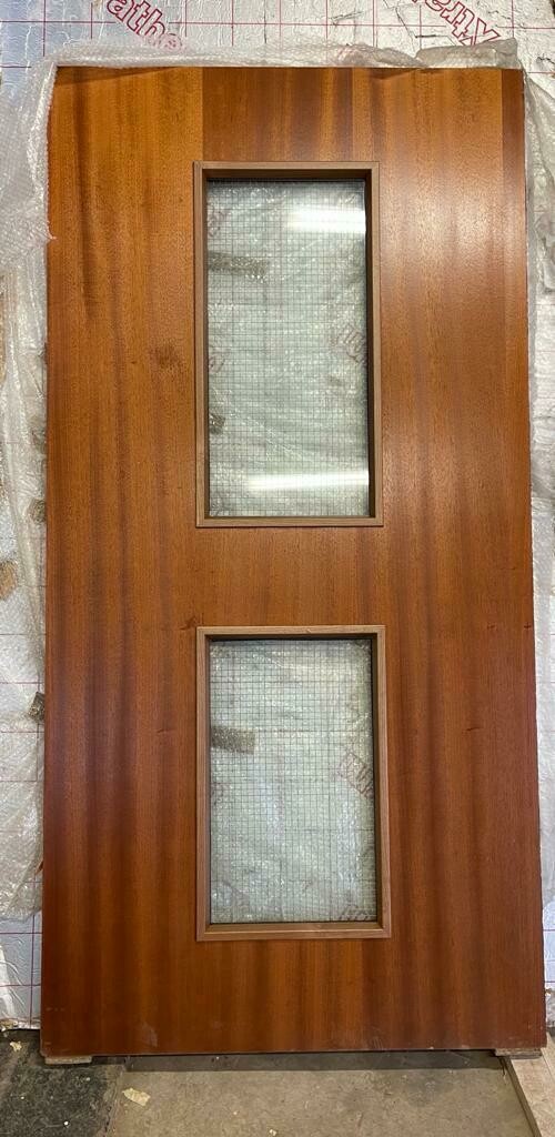 Sapele Internal Door with vision panels 1970mm x 980mm