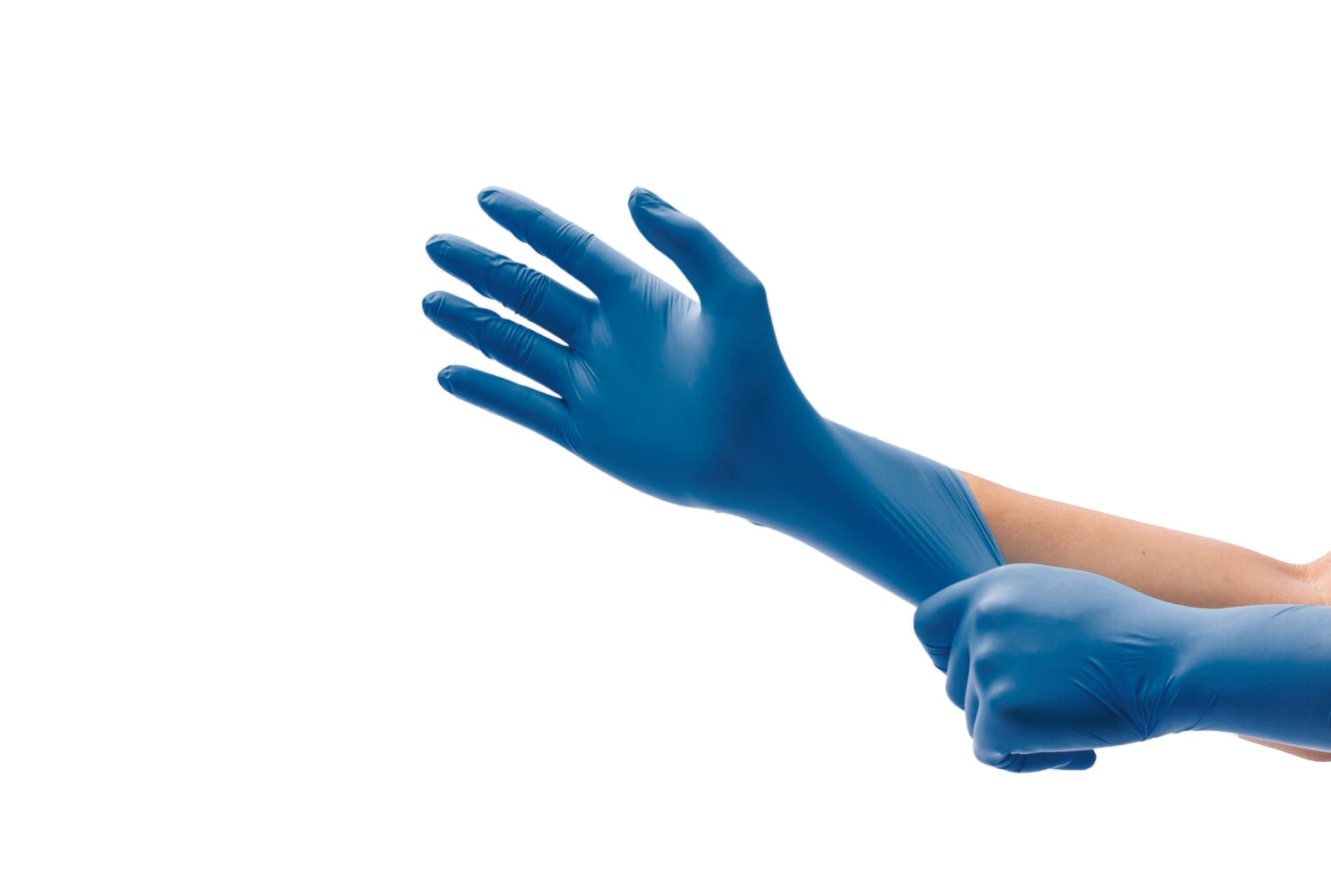 100 Guanti usa e getta Senza polveri Nitrile blu Extra Robusto varie