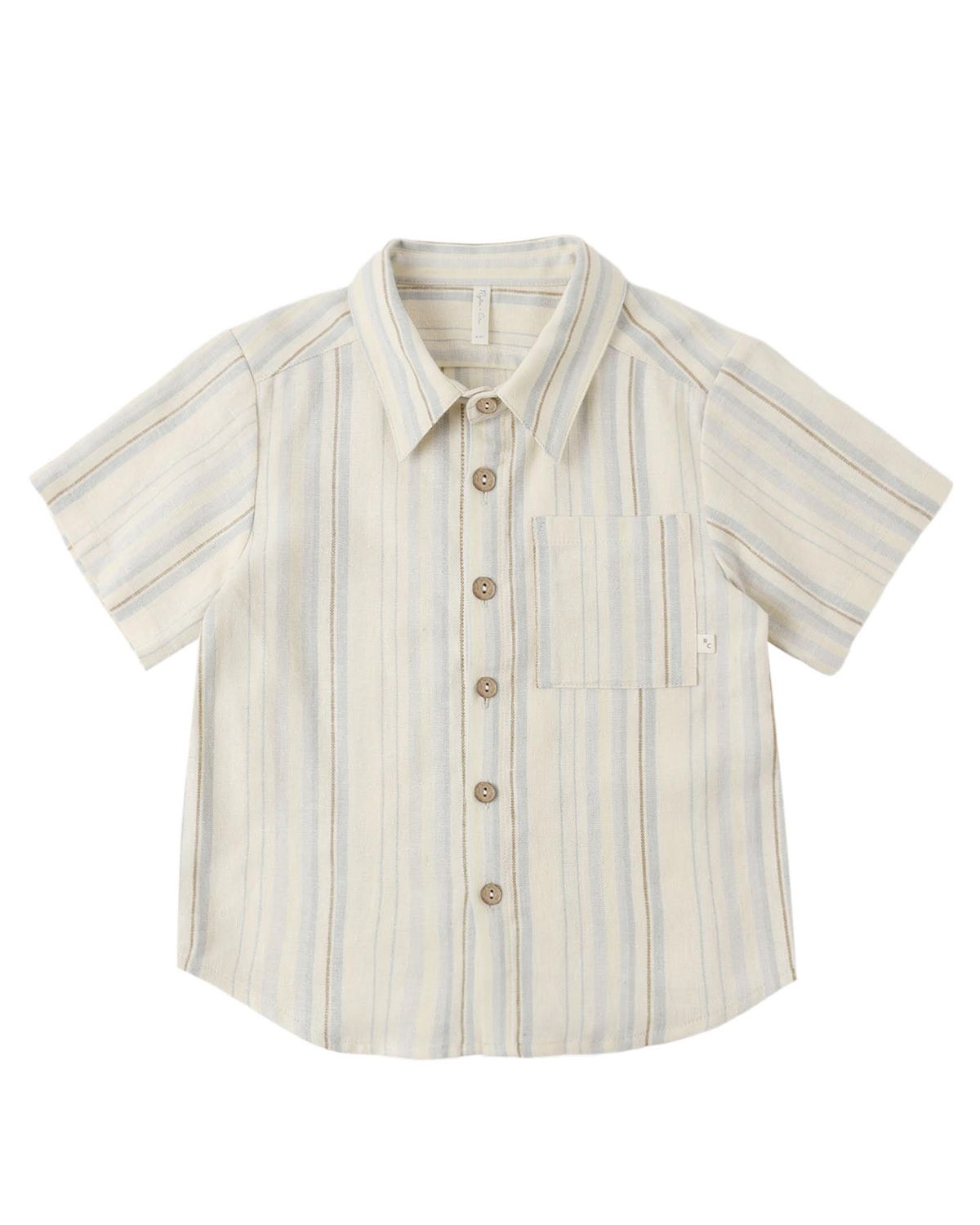 Collared Short Sleeve Shirt || Sea Stripe