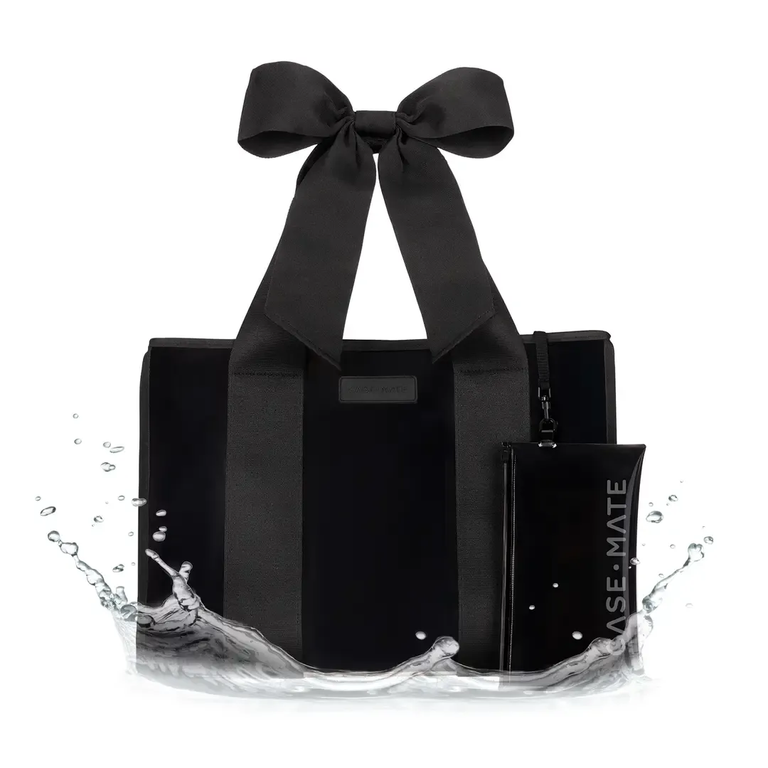 Case-Mate Midnight Black Bow Jelly Tote Bag