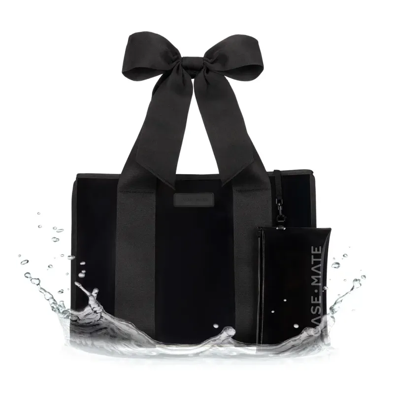 Case-Mate Midnight Black Bow Jelly Tote Bag