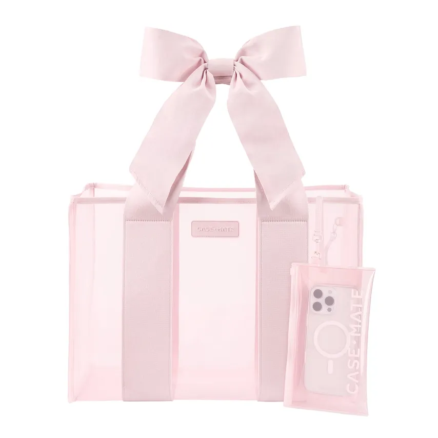 Case-Mate Ballet Pink Bow Jelly Tote Bag