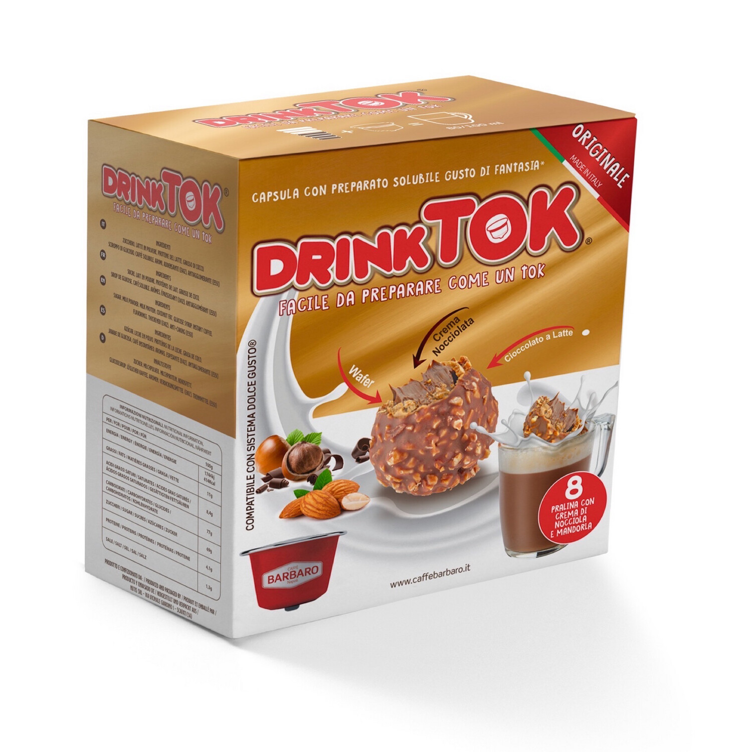 DrinkTok Dolce Gusto Hot Chocolate Ferrero Rocher inspired x8 капсули