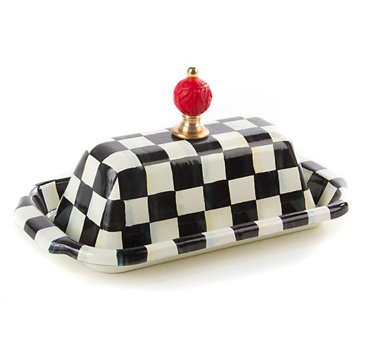 Courtly Check Enamel Butter Box