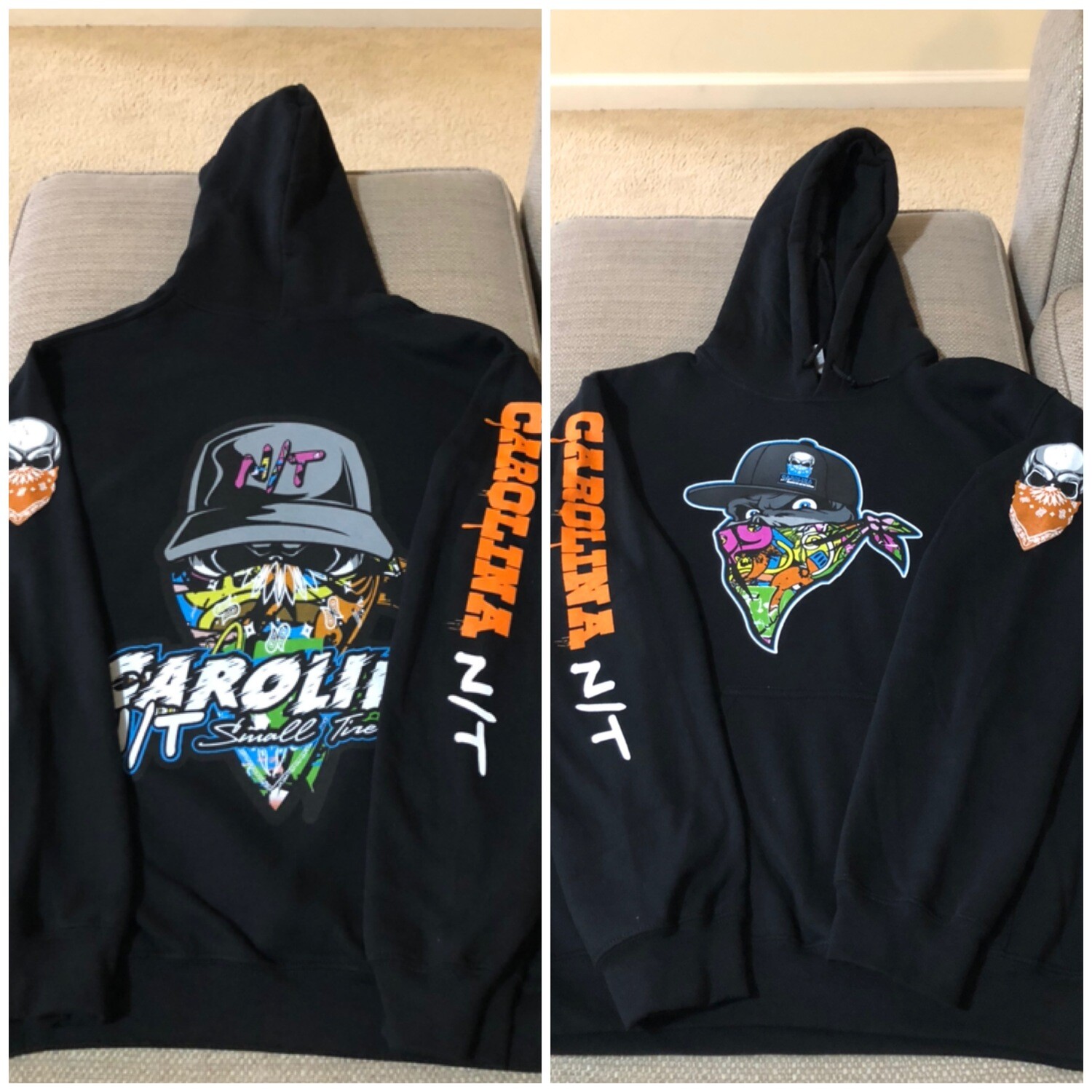 Graffiti Hoodie Orange Letters