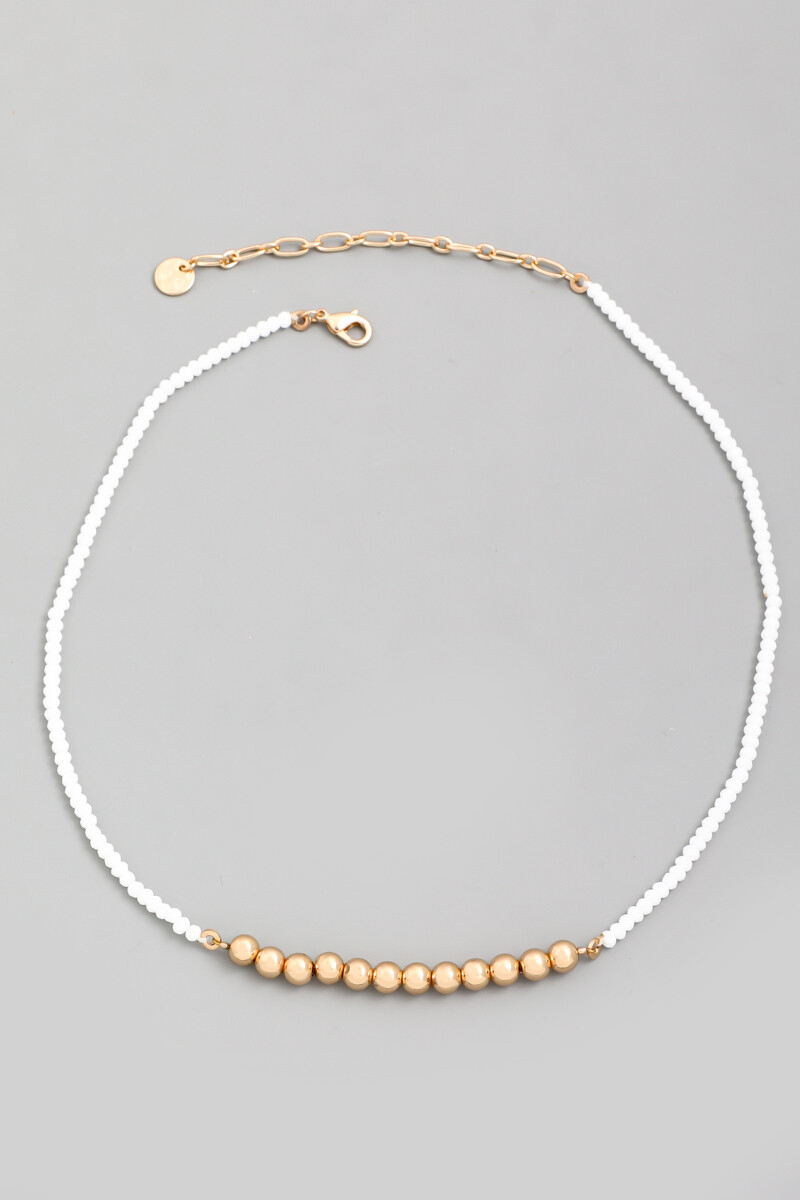 White Beaded Necklace