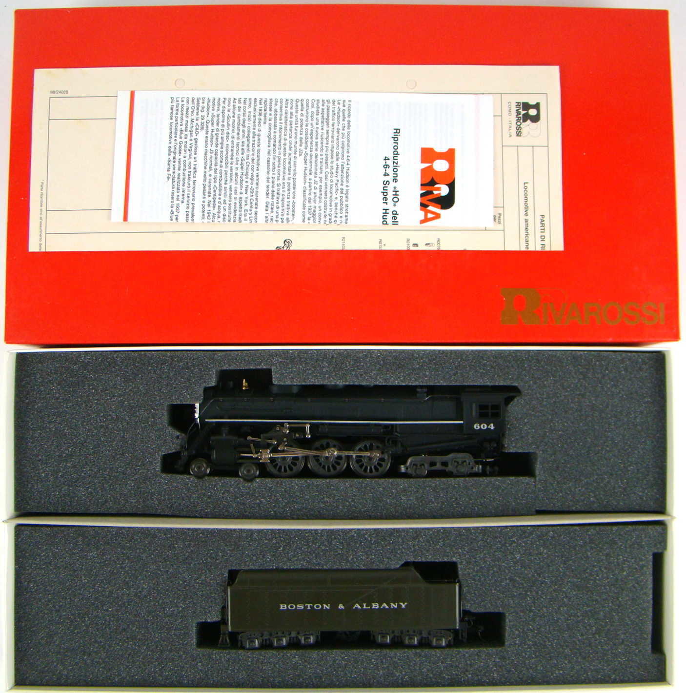 Rivarossi R5449 B&A Class J2a 464 Hudson 604 HO Scale