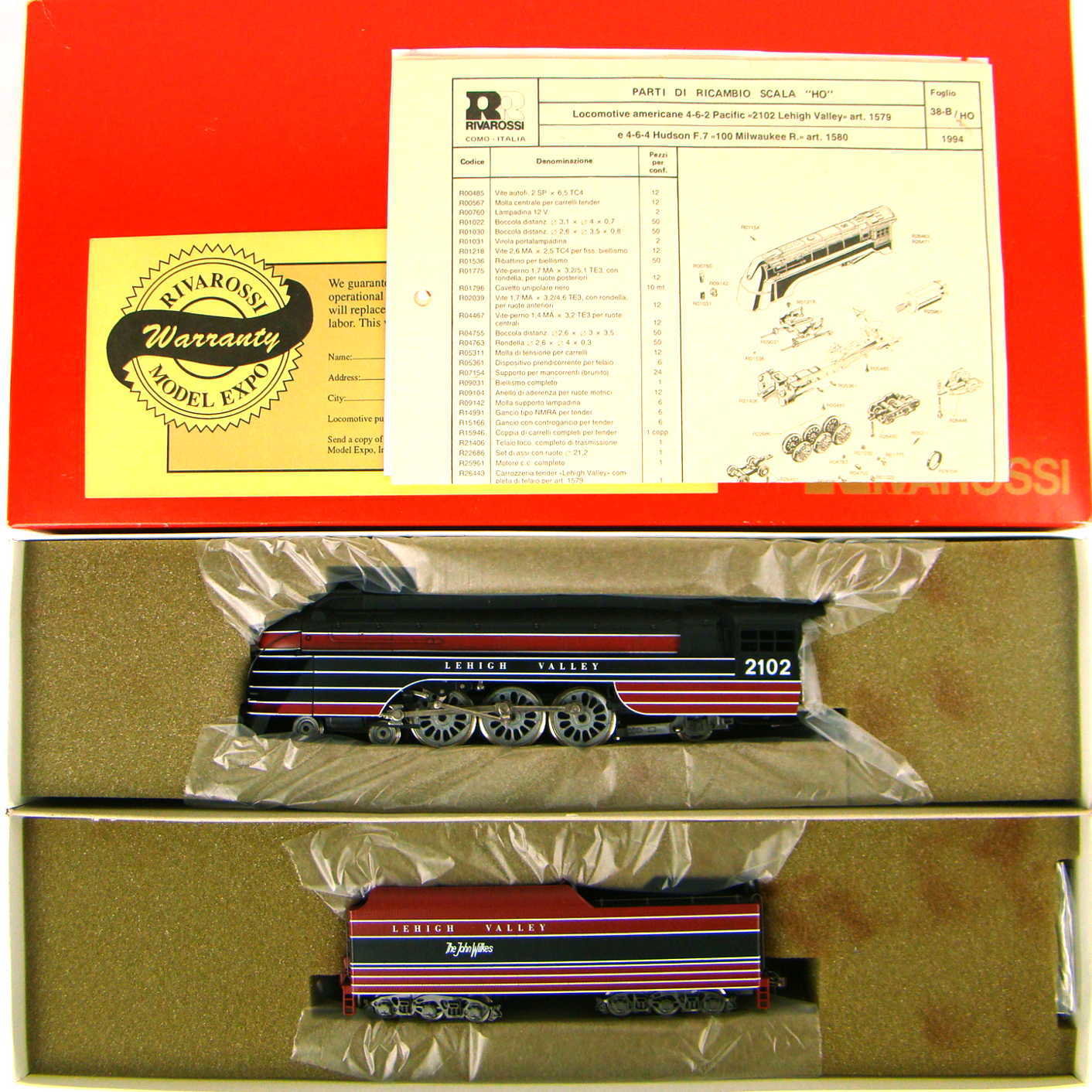 Rivarossi 1579 Lehigh Valley Class K5 John Wilkes Streamlined 462