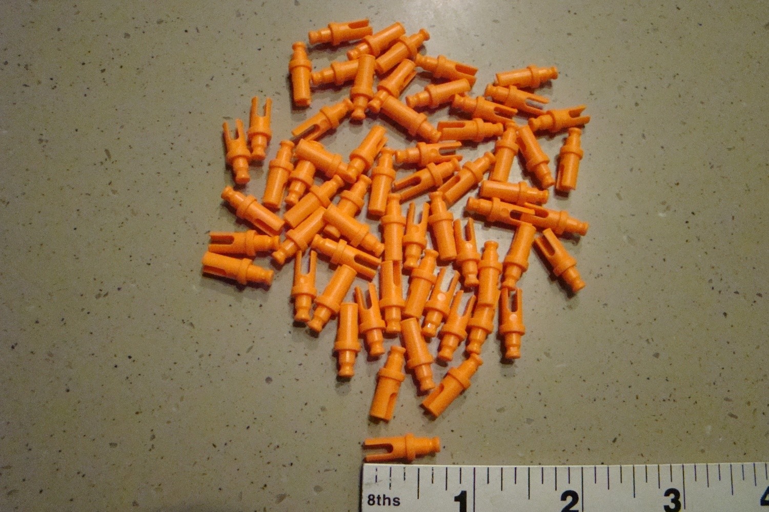 K'NEX 5/8" Micro Orange Push Rod 30 Pack