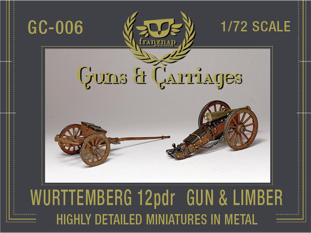GC006 Wurttemberg Artillery 12pdr Gun and Limber