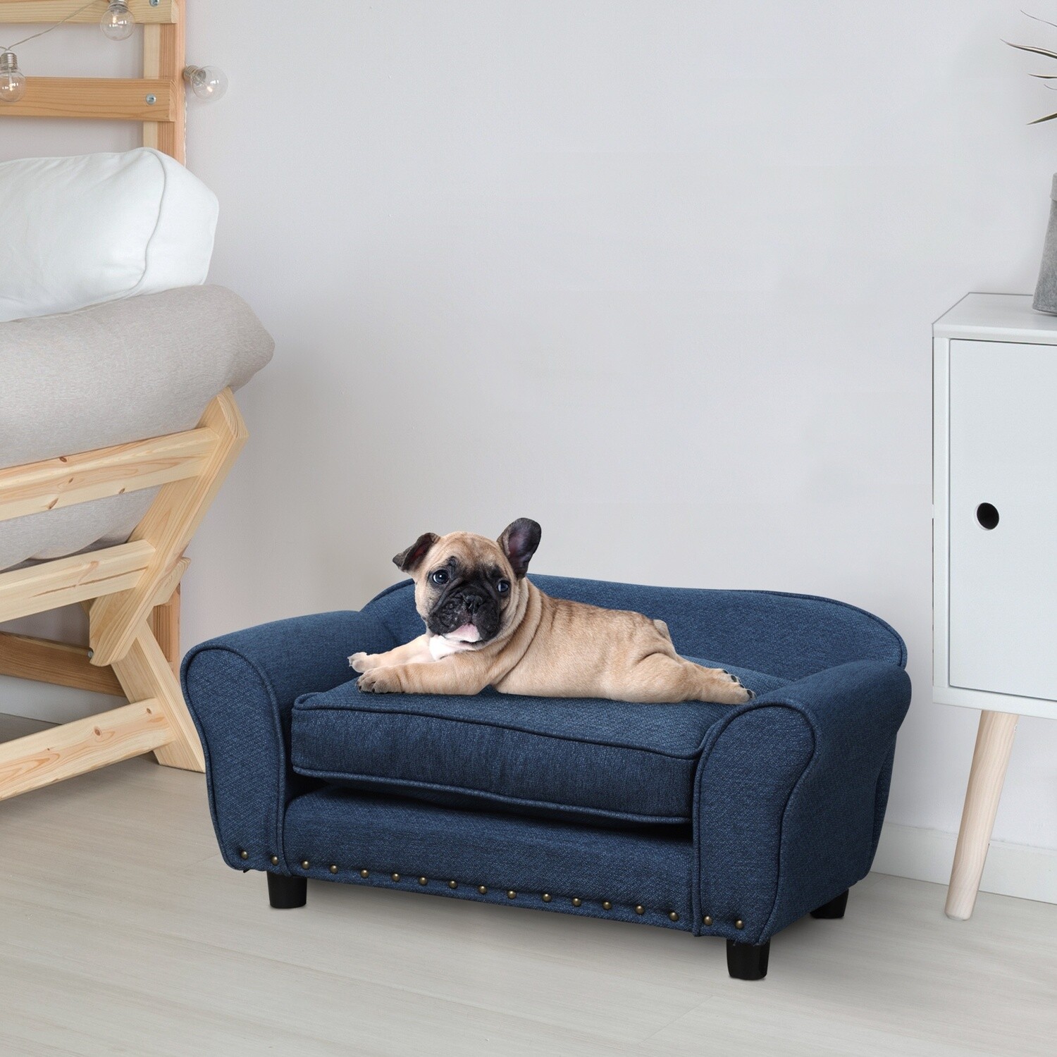 Noviclass Haustiersofa Chaffar 80cm - Orthopädisches Katzensofa & Hundesofa In Cord-Optik