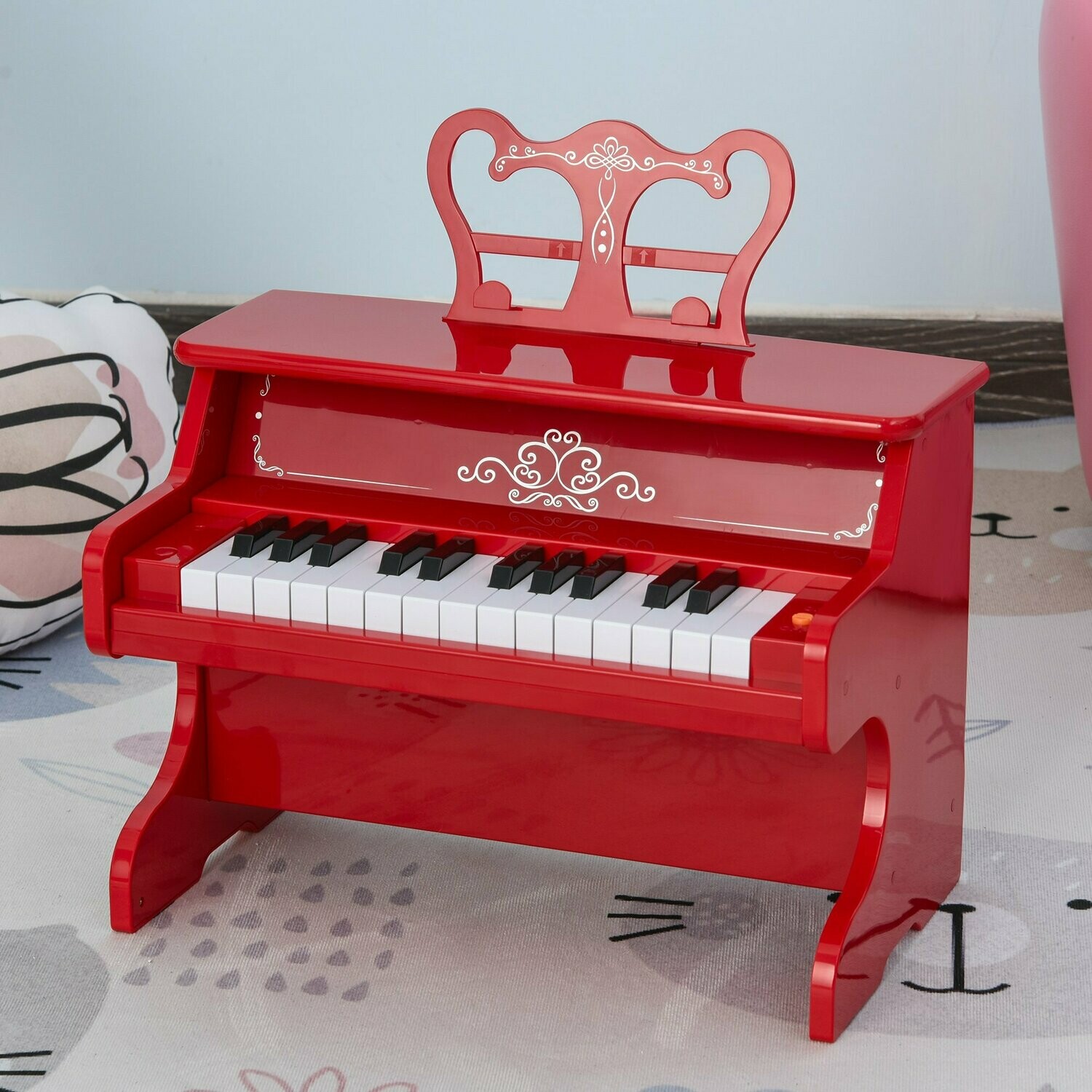 Kinder Klavier 25 Tasten - Digitalpiano Aus Holz Für Kleinkinder