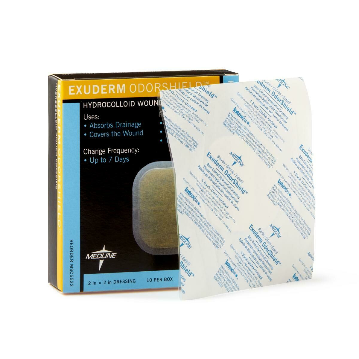 Exuderm Odorshielf Hydrocolloid Wound Dressing 2" x 2" Box Of 10