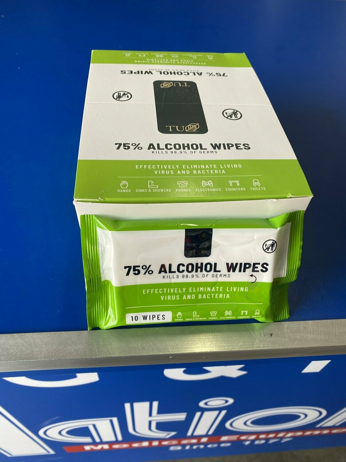 ALCOHOL WIPES, TRAVEL SIZE, PACK OF 10