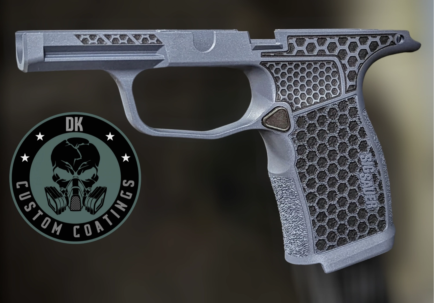 Sig P365 XL Grip Module Tungsten Cerakote Laser Stipple