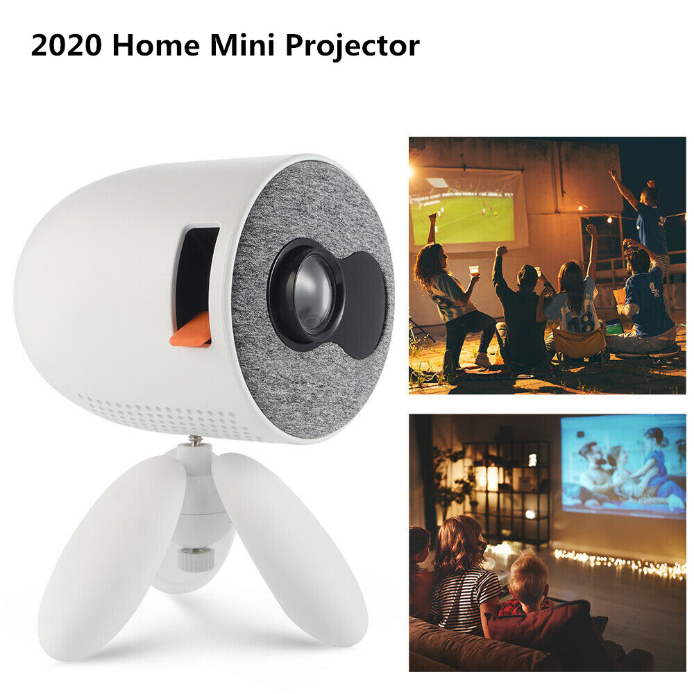 Mini Portable Projecteur HD avec batterie intégrée pour Divertissement à Domicile et au camping