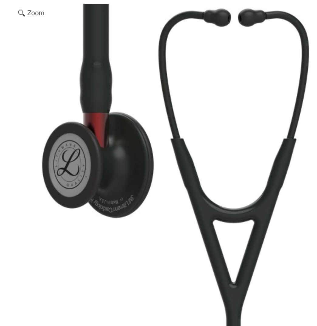 Littmann Cardiology IV Stethoscope Black & Black Red Stem