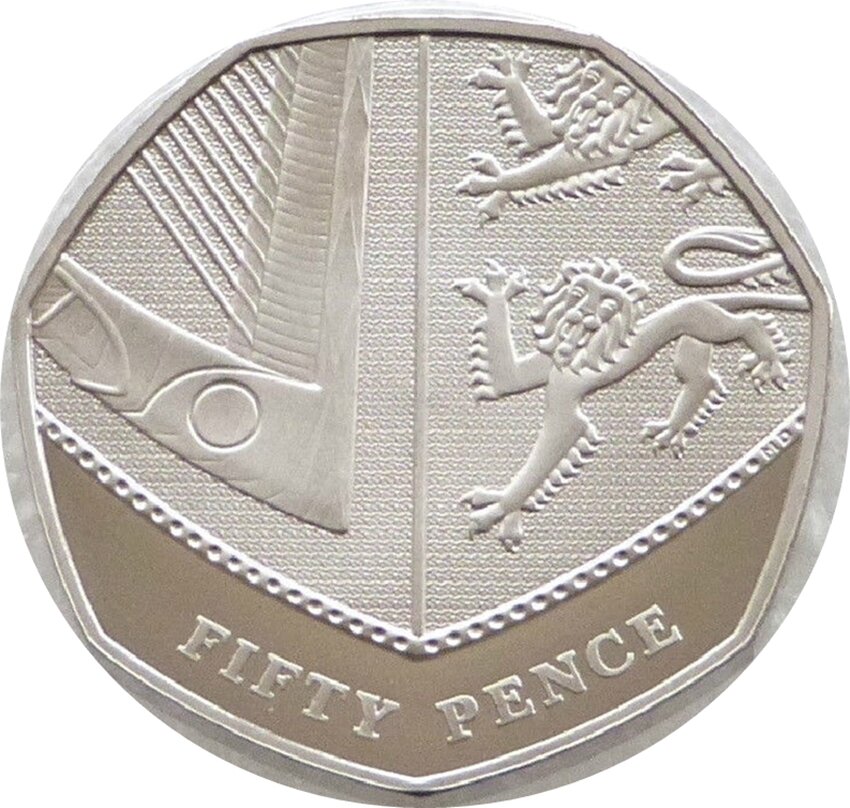 2015 Royal Shield of Arms 50p Proof Coin Fourth Portrait