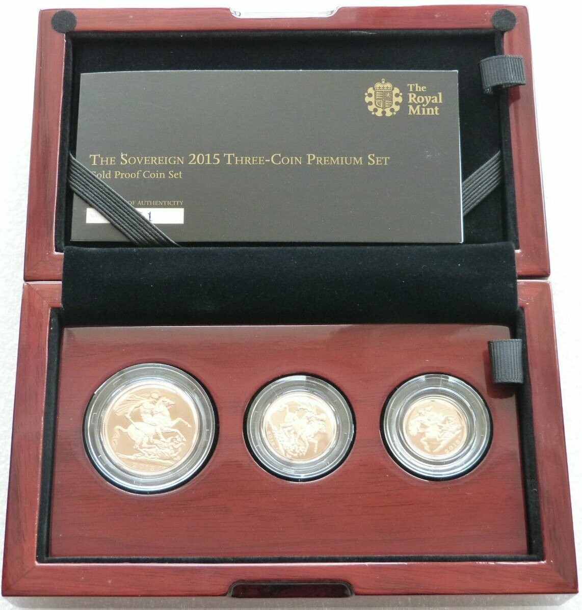 2015 Premium Sovereign Gold Proof 3 Coin Set Box Coa Fourth Portrait