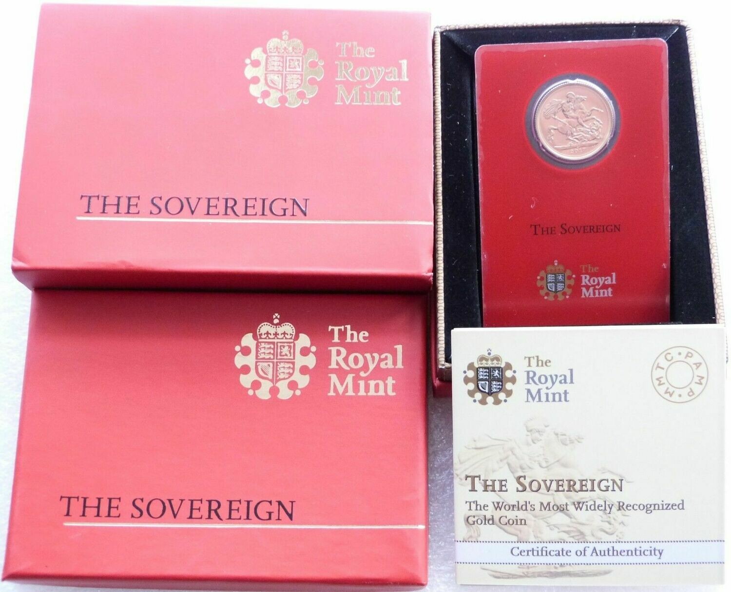 2017I India Mint Mark Full Sovereign Gold Coin Mint Card Box Coa