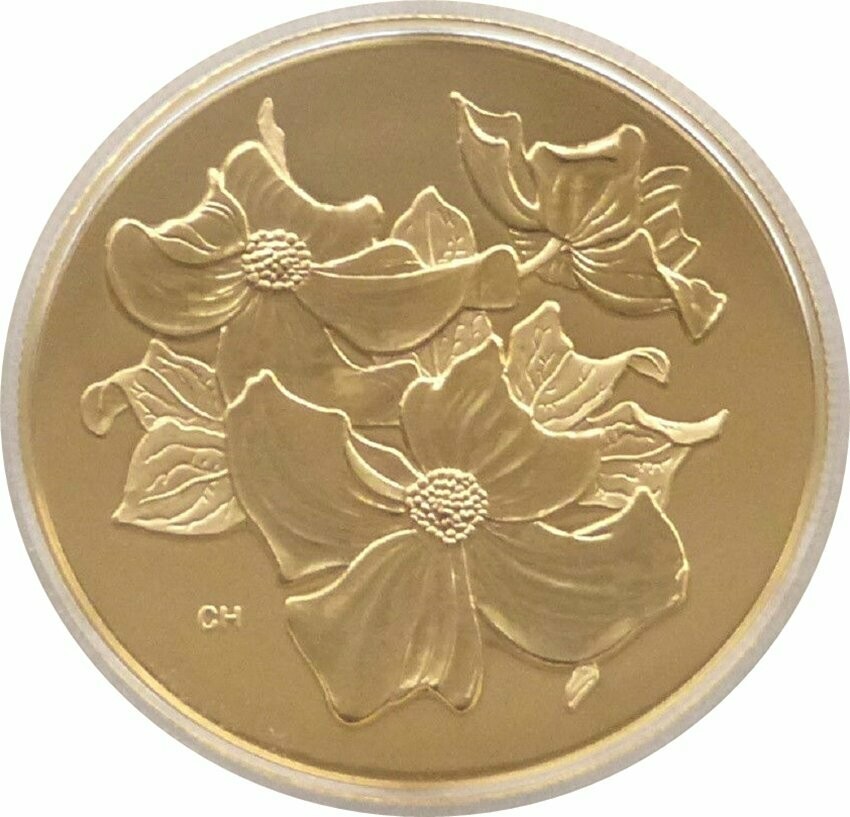 2000 Canada Pacific Dogwood 350 Gold Proof Coin Box Coa