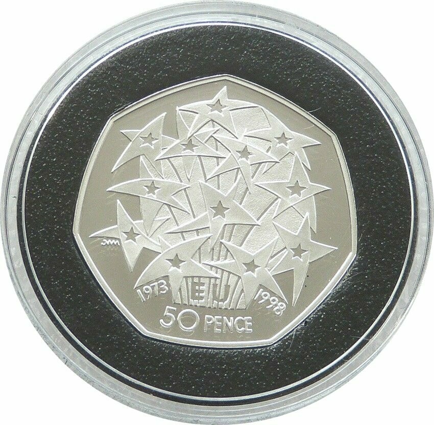 2009 EEC Membership 50p Silver Proof Coin 1998 2009-eec-membership-50p-silver-proof-coin-1998