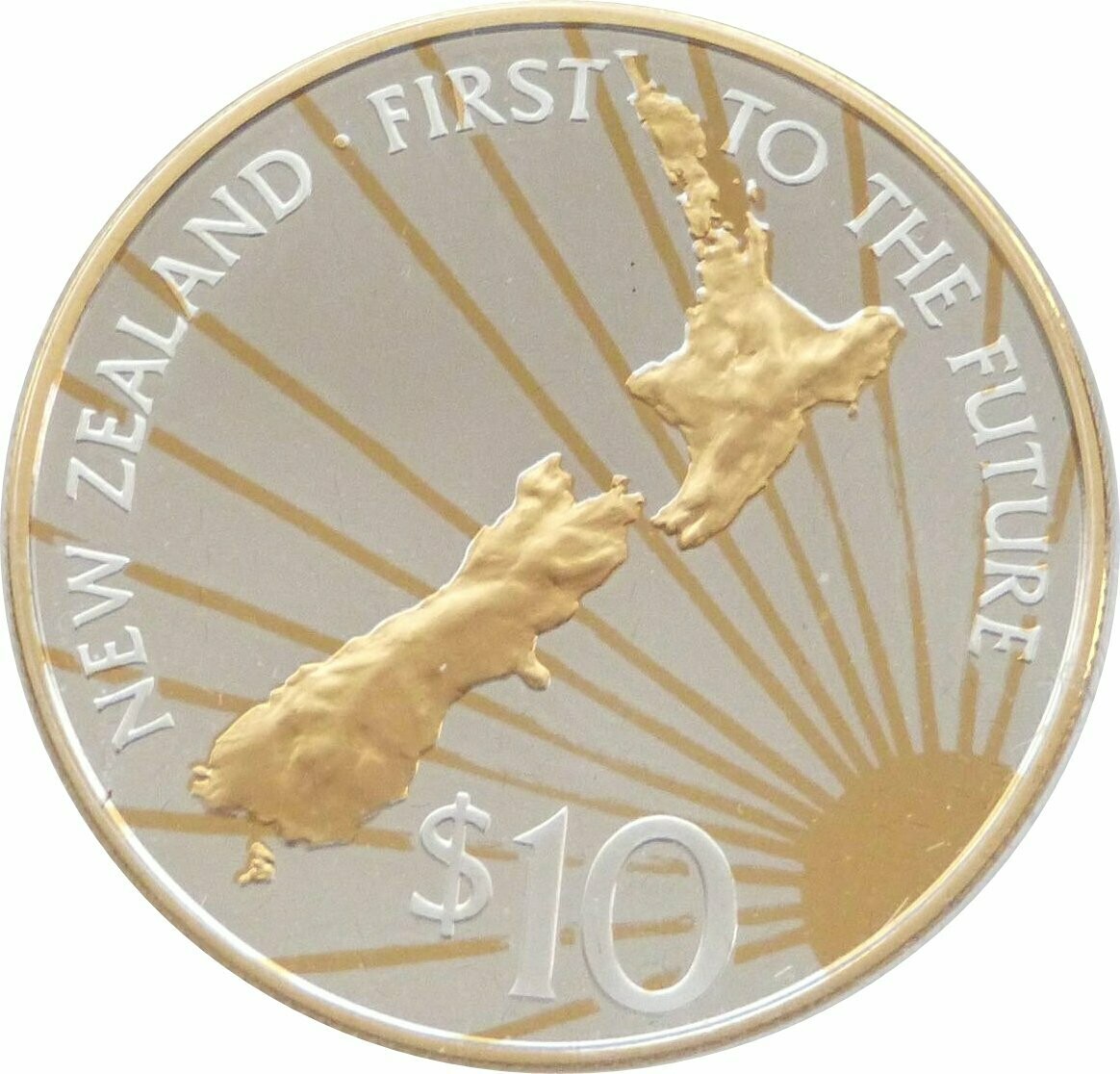 2000 New Zealand Millennium 10 Silver Proof Coin