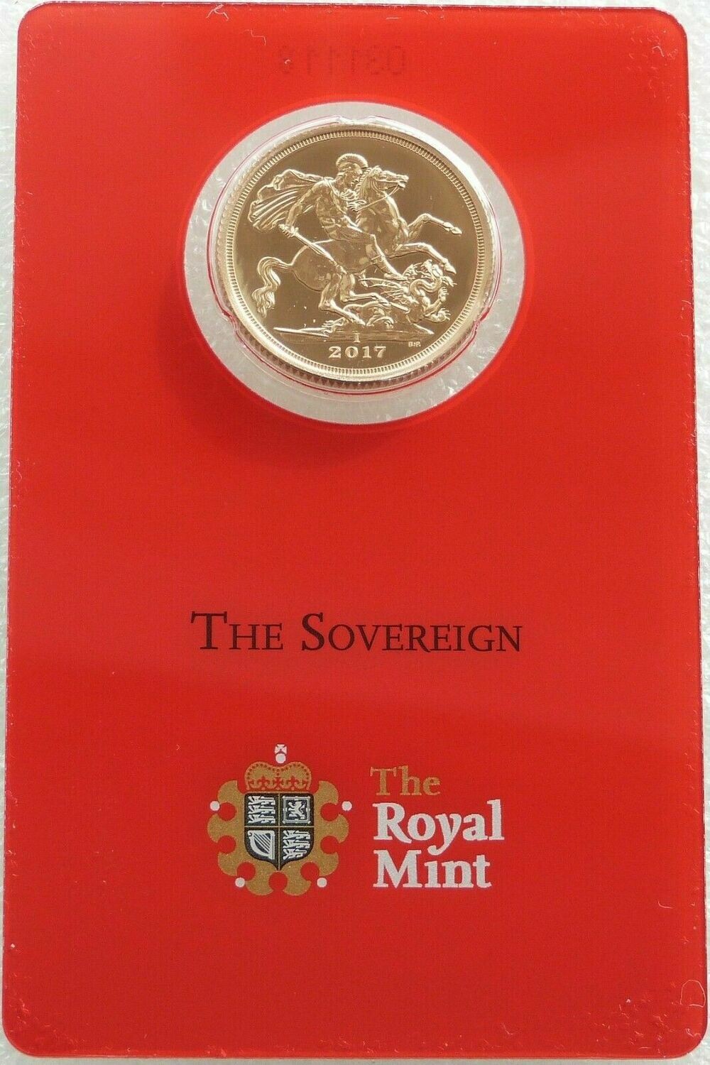 2017I India Mint Mark Full Sovereign Gold Coin Mint Card