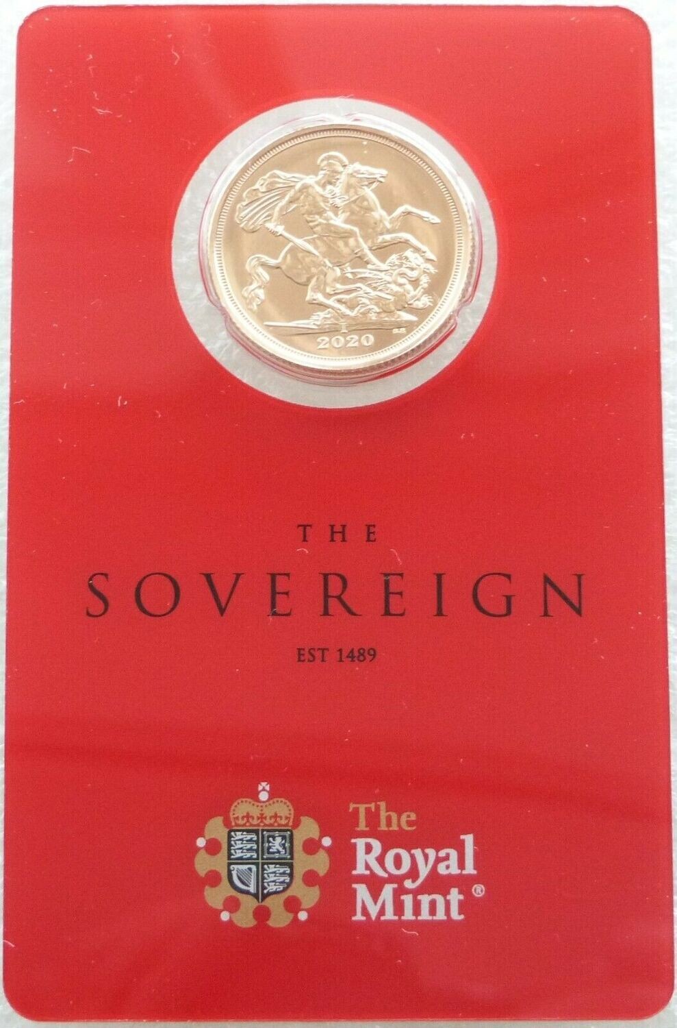 2020I India Mint Mark Full Sovereign Gold Coin Mint Card