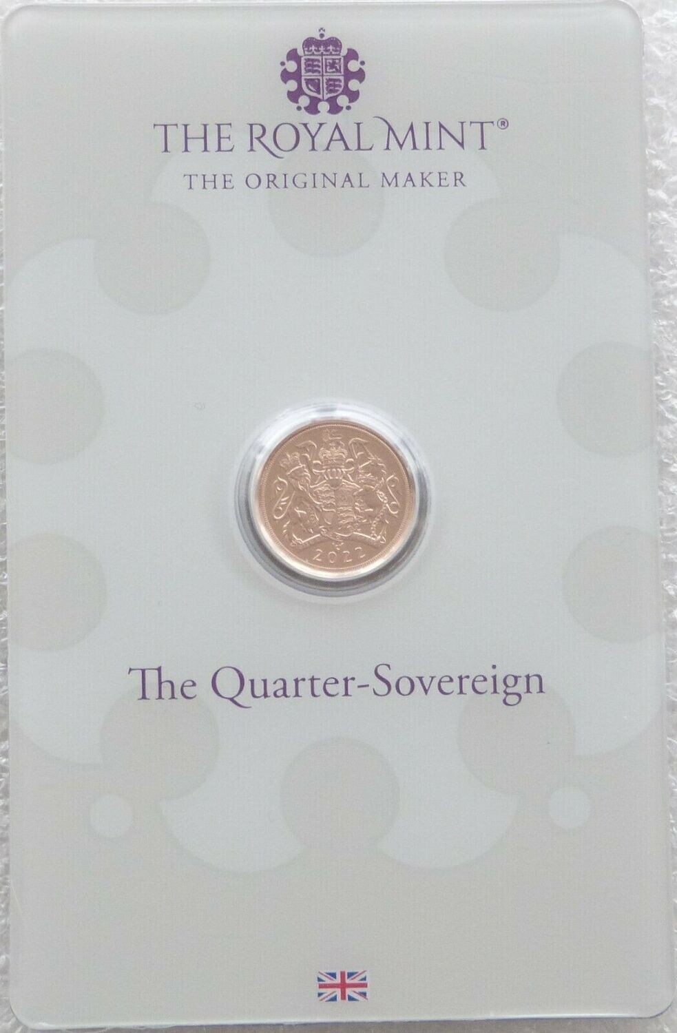 2022 Platinum Jubilee Quarter Sovereign Gold Coin Mint Card