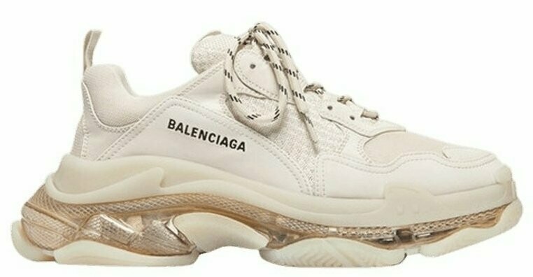 balenciaga triple s off white clear sole