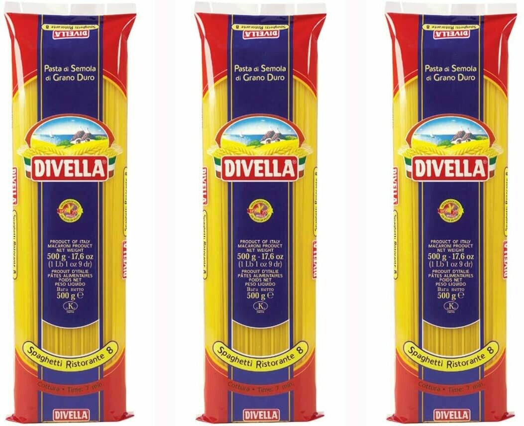 Divella Spaghetti Ristorante N.8 Dried Pasta 1.5kg (3 x 500g)