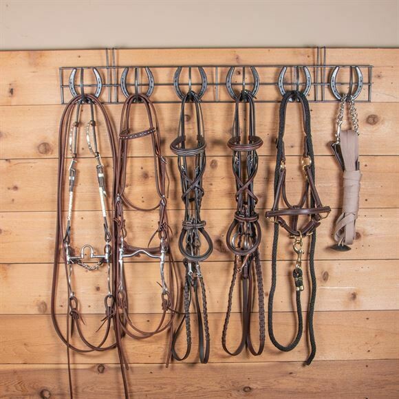 40960 Easy Up Portable Horseshoe 6 Hook Bridle Rack