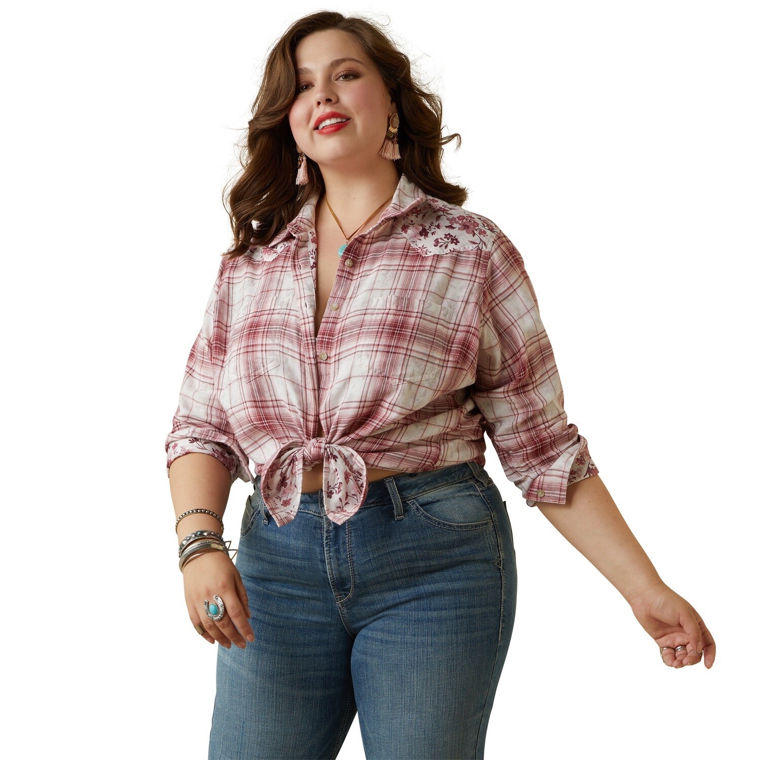 Chemise Femme Ariat Real Billie Jean - Manches Longues - NEUF