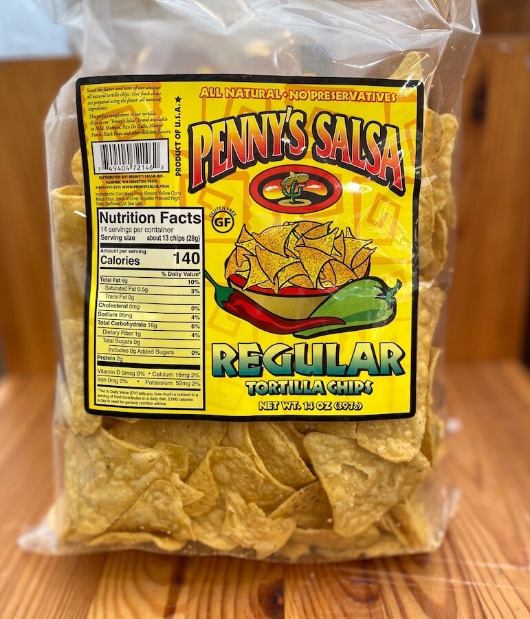 Penny's Tortilla Chips, Yellow Corn, 14 oz. bag