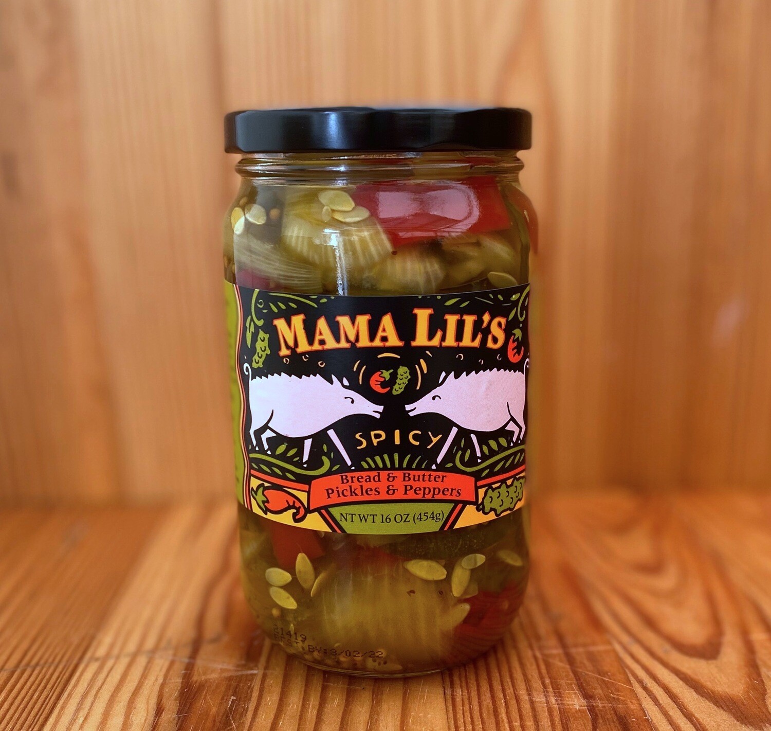Mama Lil's Spicy Bread & Butter Pickles & Peppers 16 oz.