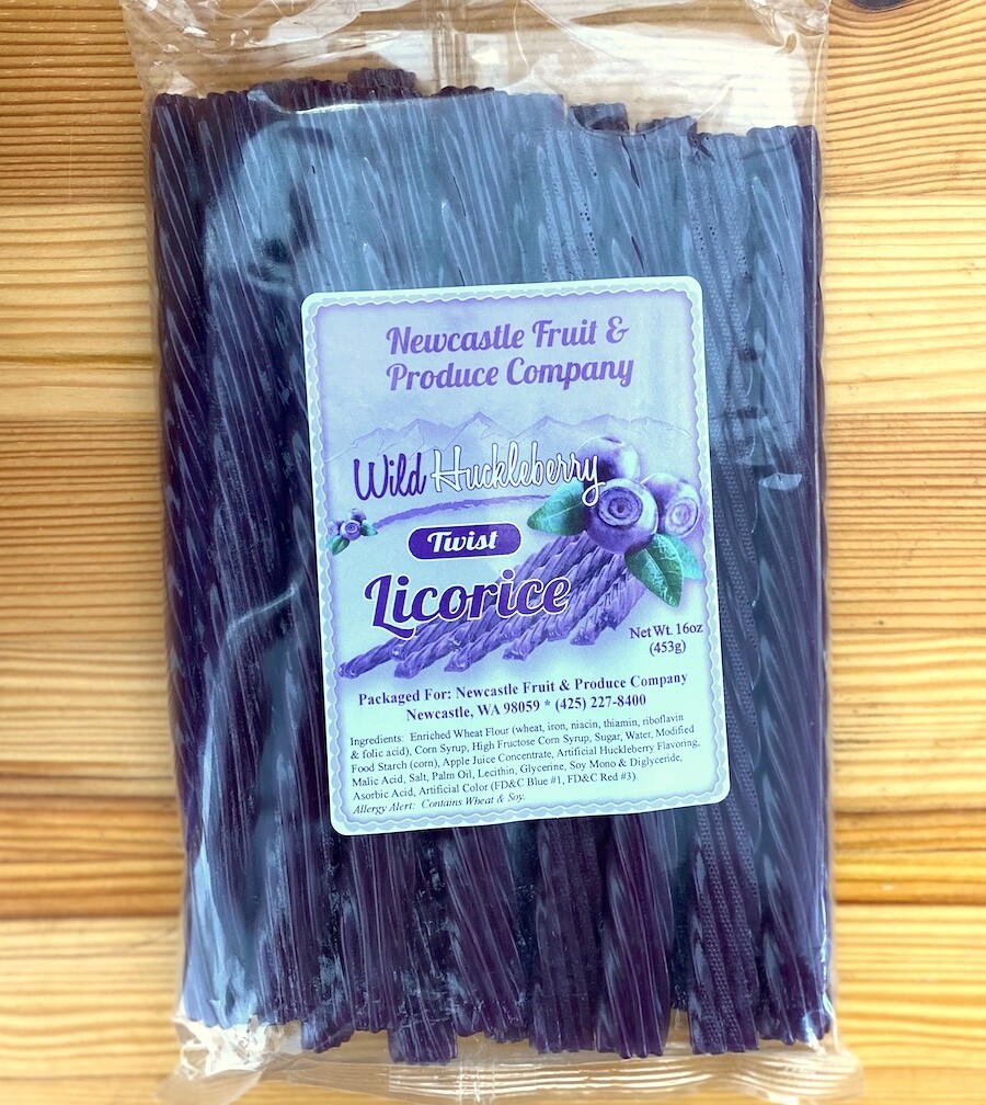 Newcastle Fruit & Produce Co. Wild Huckleberry Licorice, 16 oz.
