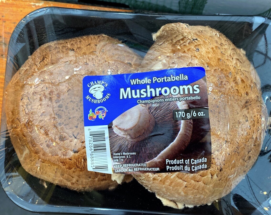 Portabella Mushrooms, Whole 6 OZ. PACKAGE