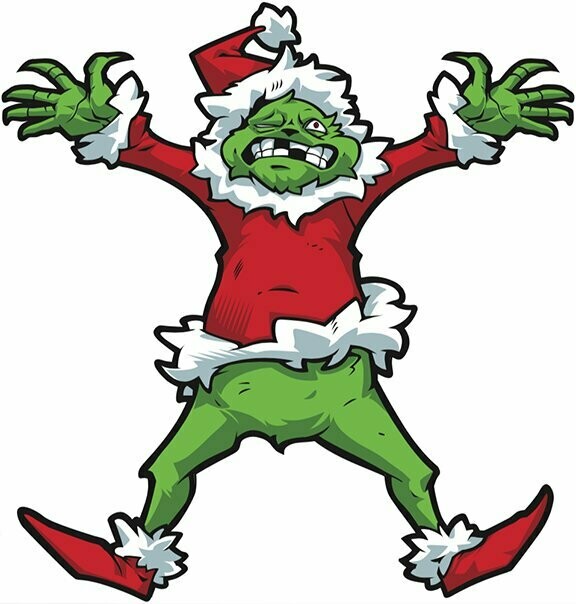 Green Santa Decal