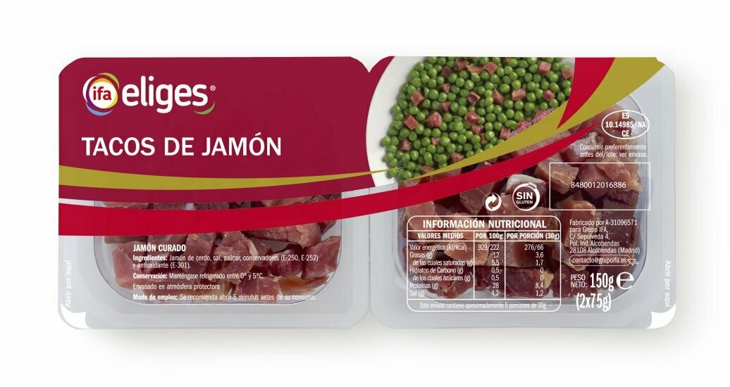 JAMON C. IFAELIGES 2X75 TAQUITOS